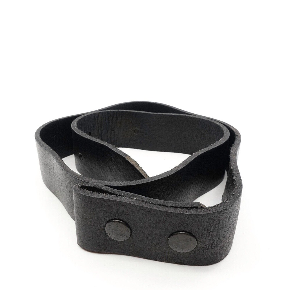 King Baby Studio Black Leather Belt No Buckle Size 32 Replacement Belt